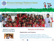 Tablet Screenshot of preciousheritagechildren.org